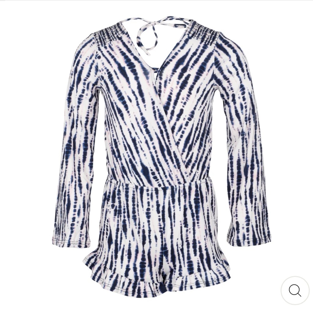 NWT Vintage Havana Girls Tie Dye Romper XL